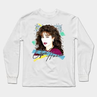 Ofra Haza / Retro 80s Aesthetic Design Long Sleeve T-Shirt